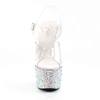 Pleaser - BEJEWELED708MS Sandale à bride à la cheville, Pole dance chaussures - Transparent Product image